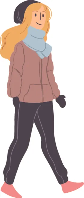 冬装服饰保暖穿的人天