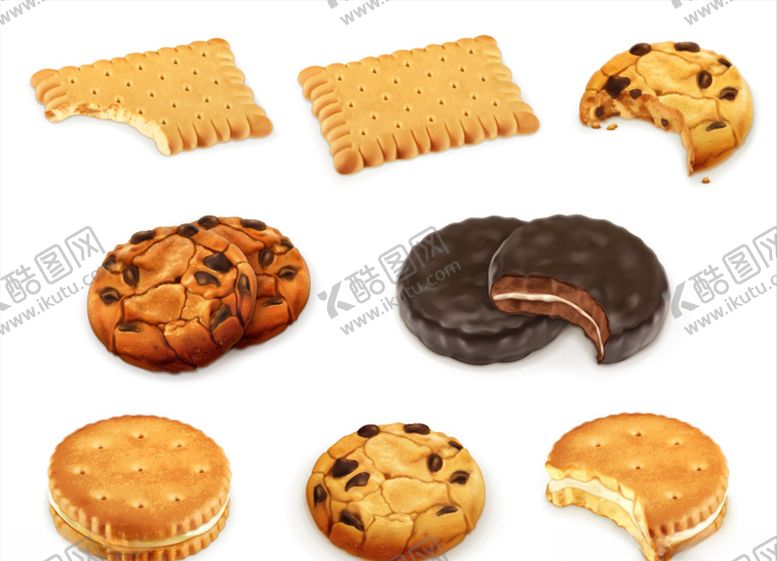 编号：26933310060611233941【酷图网】源文件下载-矢量饼干