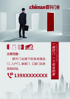 编号：85160709240809514582【酷图网】源文件下载-门业名片