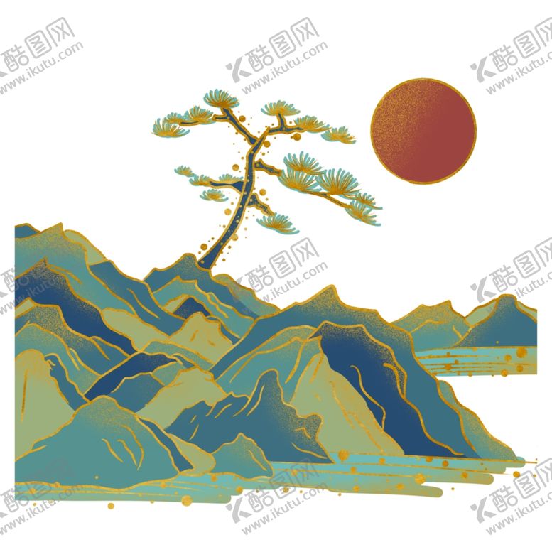 编号：46035609261253188527【酷图网】源文件下载-山水风景元素