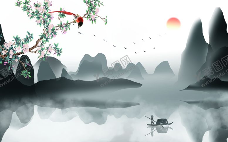 编号：89541707121751097820【酷图网】源文件下载-山水画国画山水画