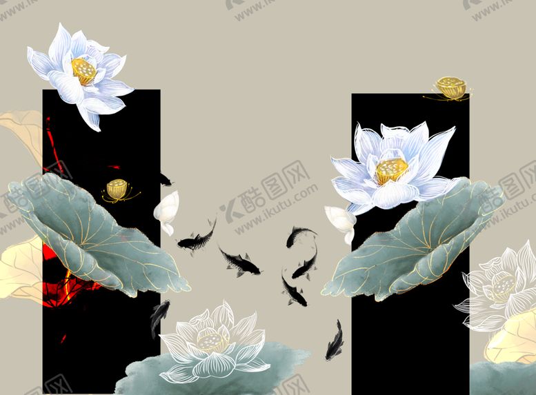 编号：65295006160510122320【酷图网】源文件下载-水墨荷花