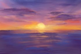 夕阳海景