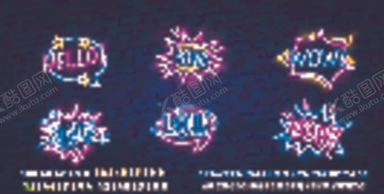 编号：67253809290558421466【酷图网】源文件下载-霓虹灯字母