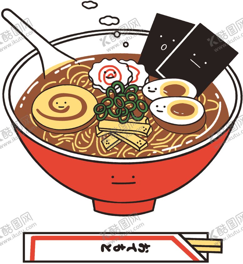 编号：69196106180252375262【酷图网】源文件下载-碗面条鸡蛋葱