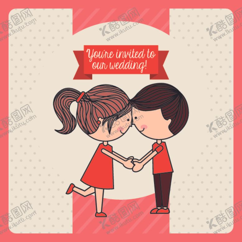 编号：21460009151250295512【酷图网】源文件下载-情侣卡通小人心形设计背景爱心