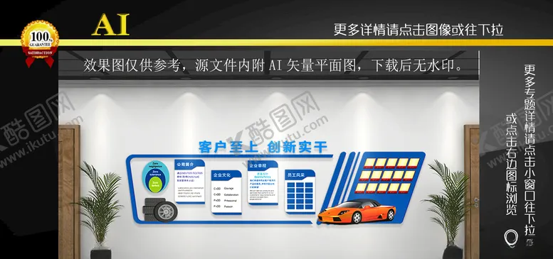 编号：96521506262037523386【酷图网】源文件下载-汽车4S店文化墙图片
