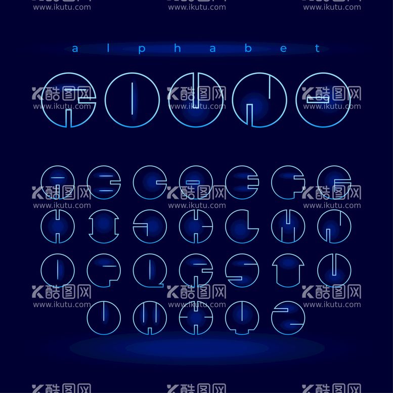 编号：85710410091002364326【酷图网】源文件下载-圆形创意字母