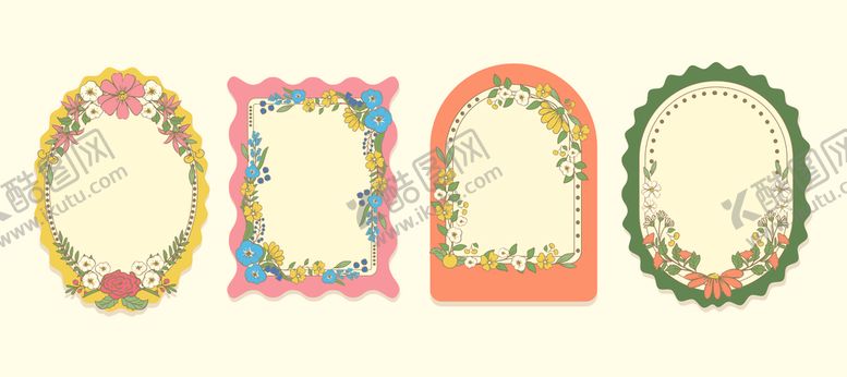 编号：51329711021044278459【酷图网】源文件下载-花卉边框相框