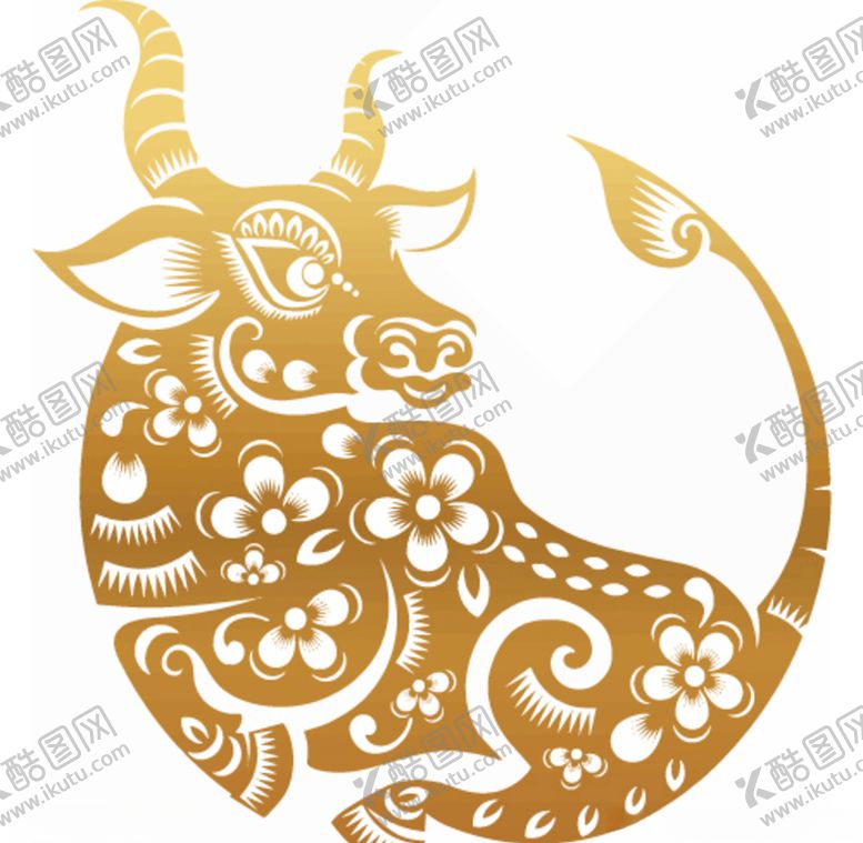 编号：92686706180005038262【酷图网】源文件下载-牛年牛头剪纸
