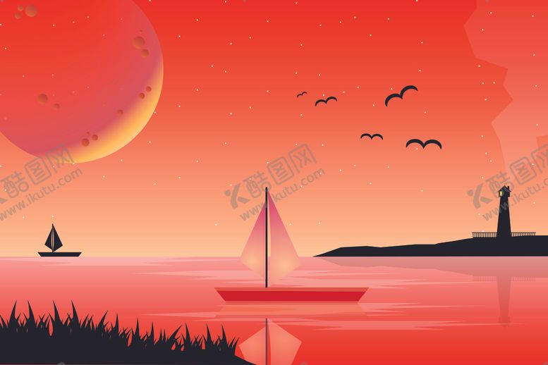 编号：91622911011722292283【酷图网】源文件下载-自然风光插画