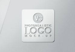 白色立体logo样机展示