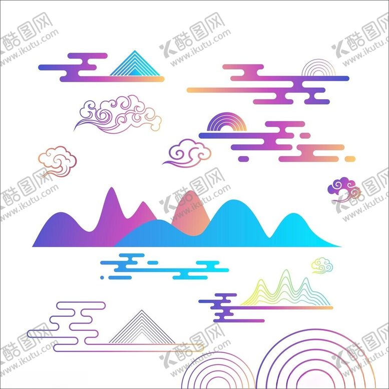 编号：18787504030327585347【酷图网】源文件下载-山水祥云