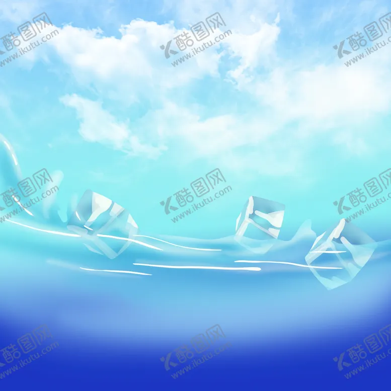 编号：98632709261118299372【酷图网】源文件下载-蓝色冰块背景