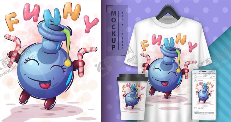 编号：86582109180605374578【酷图网】源文件下载-卡通印花