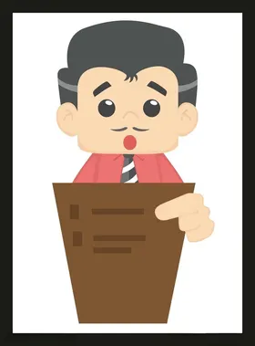 手绘商务人物办公士办公