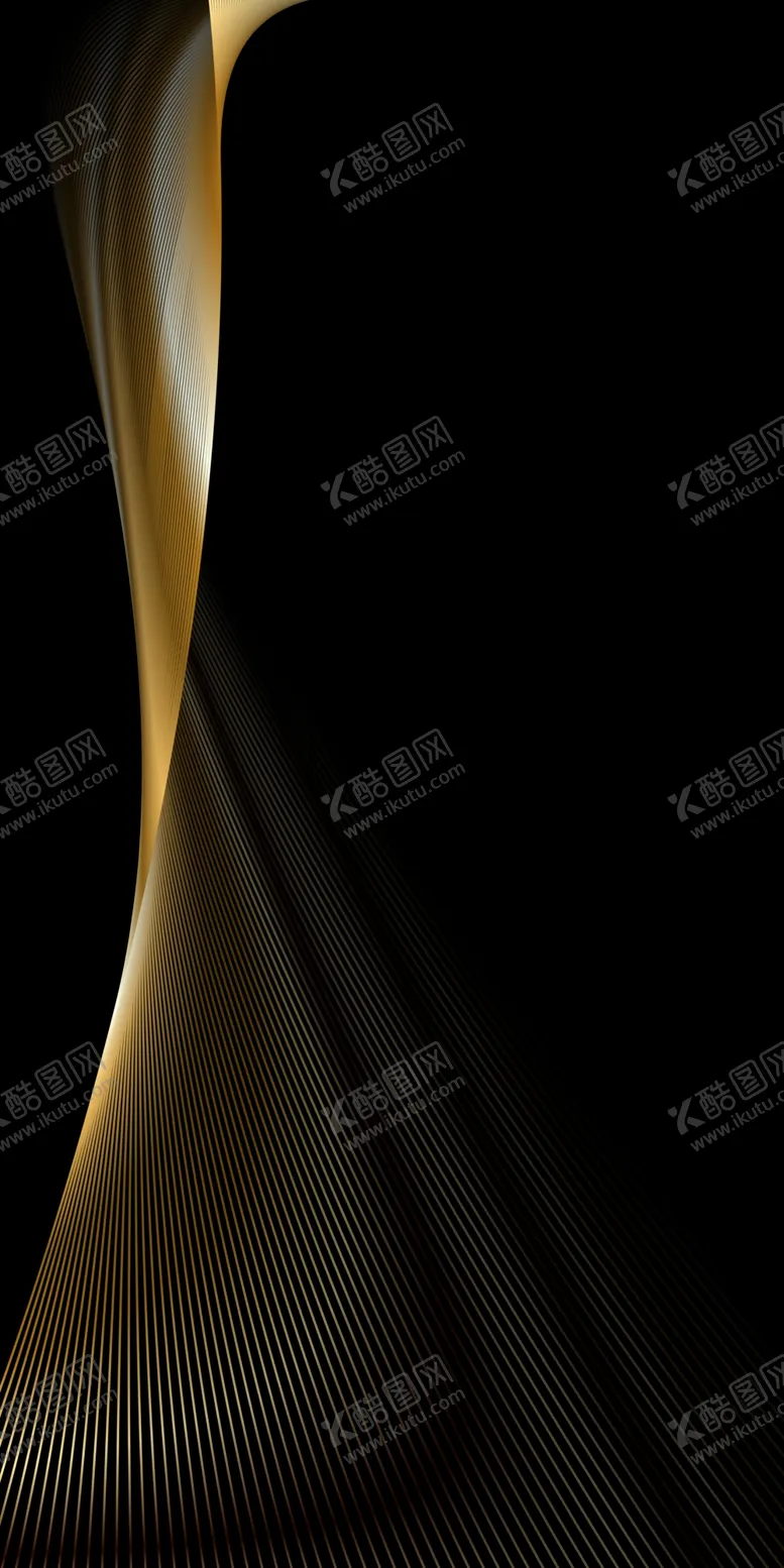 编号：77276306282011399258【酷图网】源文件下载-金色抽象线条装饰画
