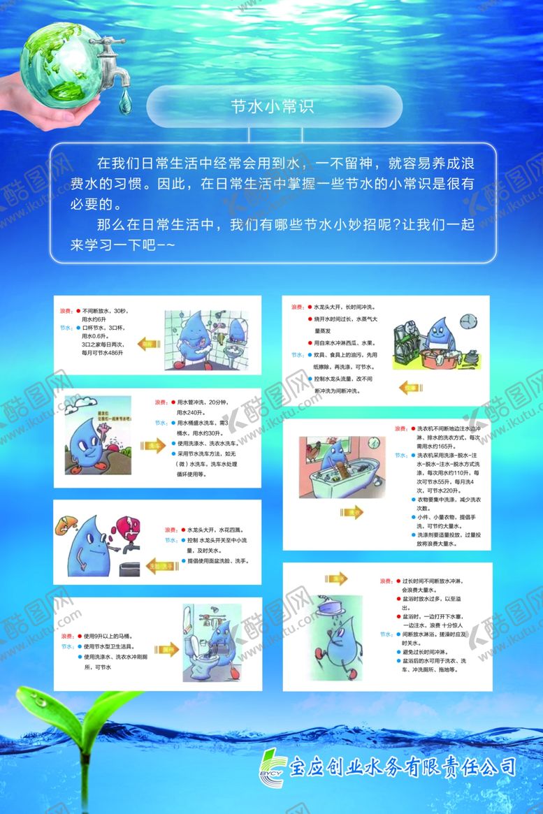 编号：29566506190229435997【酷图网】源文件下载-节水展板