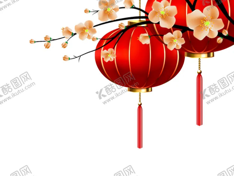 编号：82392401250322487462【酷图网】源文件下载-灯笼梅花