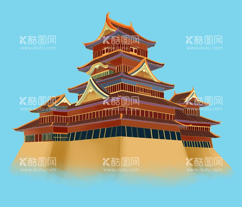 编号：57082409181954473984【酷图网】源文件下载-古建筑插画