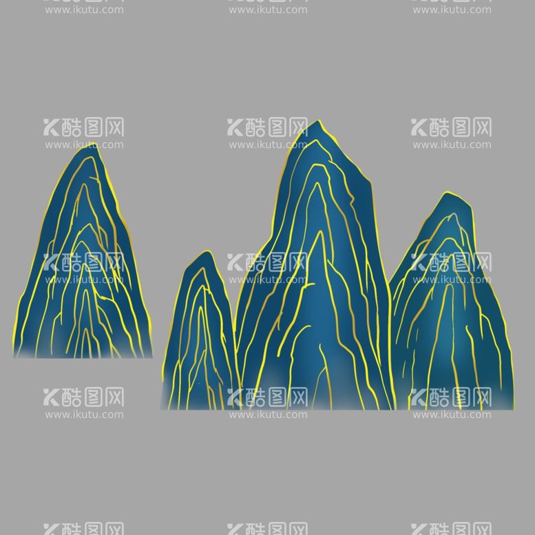 编号：60737812220314314606【酷图网】源文件下载-婚礼山峰层叠山峰国潮山峰