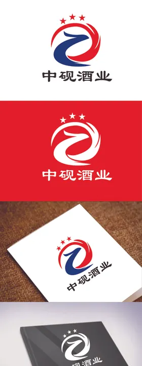 酒业标识设计字母凤凰简约