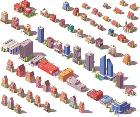 卡通城市建筑