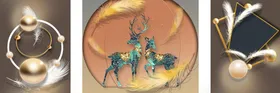 麋鹿装饰画客厅抽象玄关开门建业