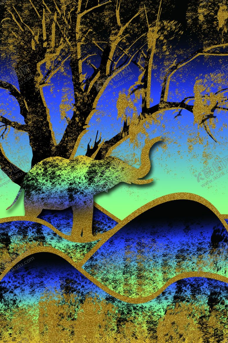 编号：60740610291936185810【酷图网】源文件下载-抽象装饰画