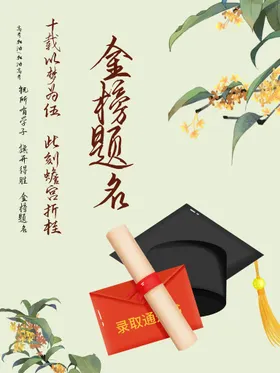 金榜题名中奖喜报捷报喜报背景