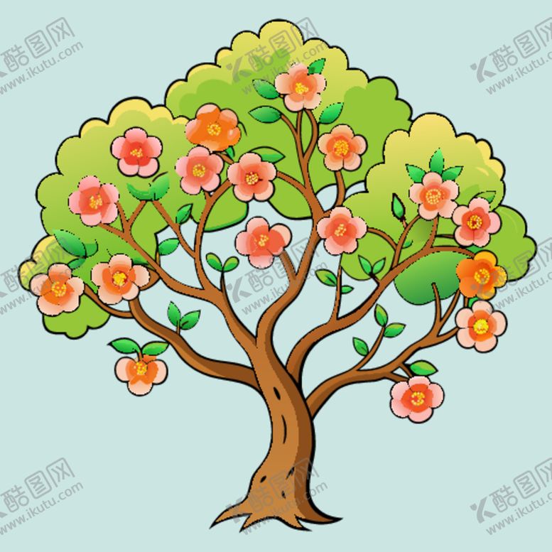 编号：16703901270800393028【酷图网】源文件下载-卡通风格桃花