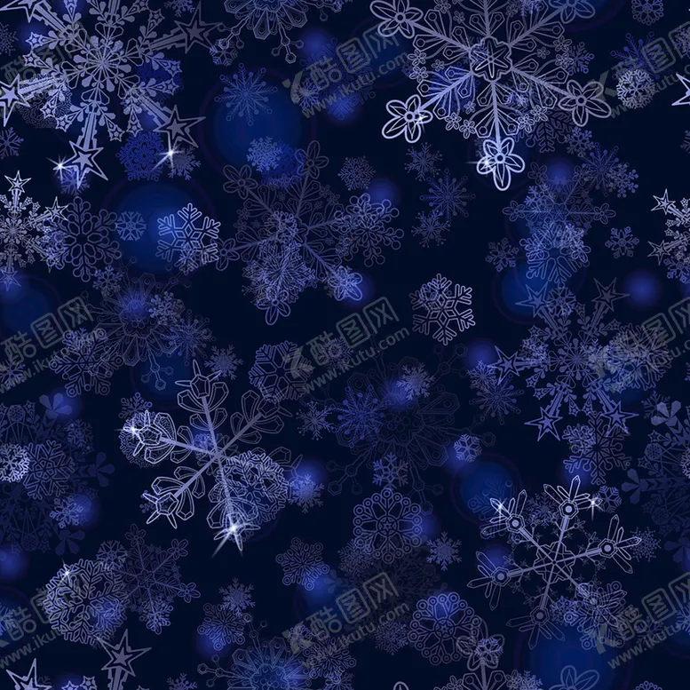 编号：23476109241157338534【酷图网】源文件下载-黑底蓝色雪花