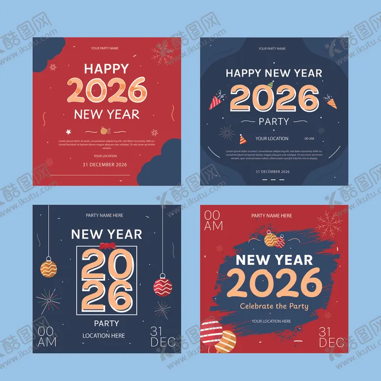 编号：29047512191427566270【酷图网】源文件下载-2026新年海报