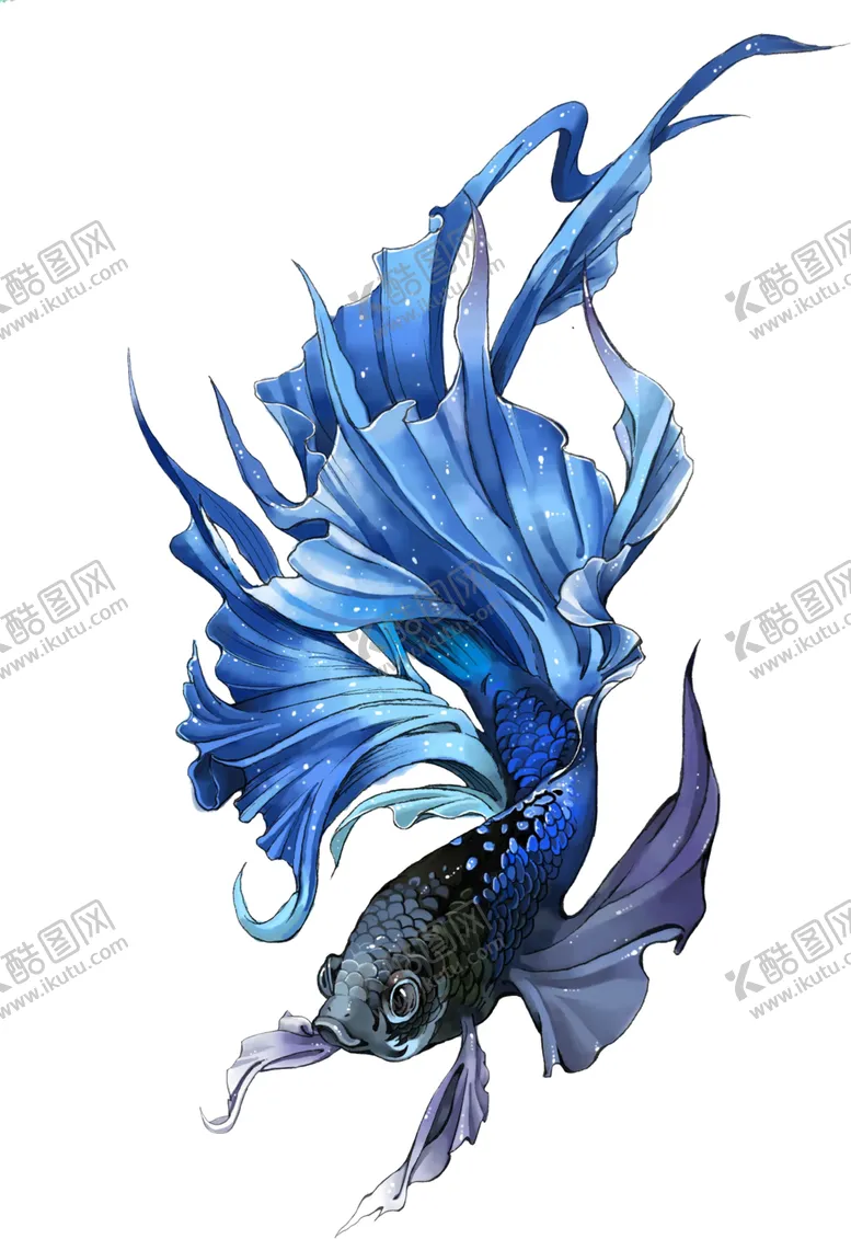 编号：42429303300732404086【酷图网】源文件下载-手绘斗鱼