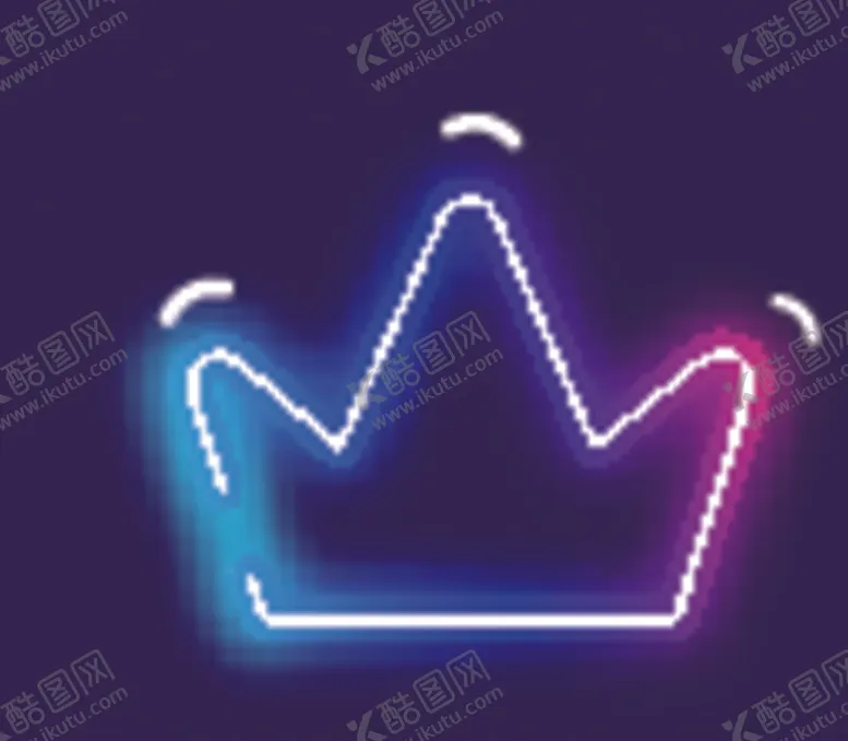 编号：32428406241235505441【酷图网】源文件下载-霓虹灯皇冠