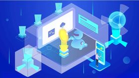 科技海报人工智能背景蓝色图