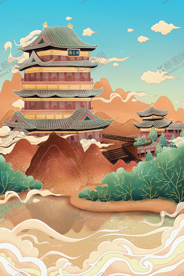 编号：98910511300326186069【酷图网】源文件下载-国潮古建筑