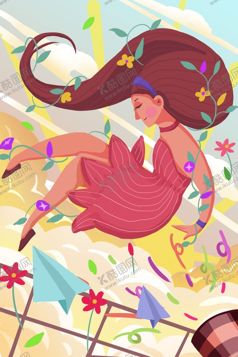 编号：22395109131203337193【酷图网】源文件下载-青春插画