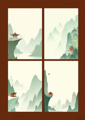 中式山水意境装饰画