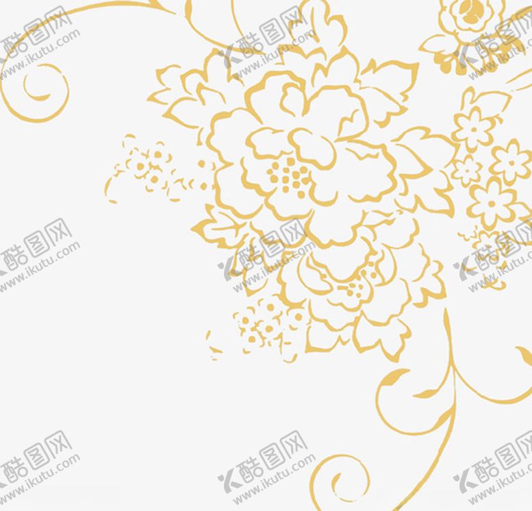 编号：74605409221123534525【酷图网】源文件下载-金色矢量花图案