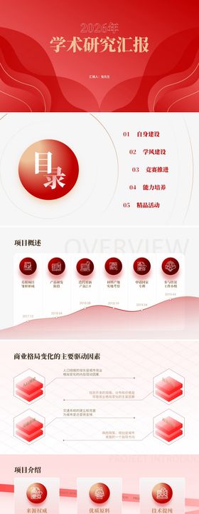 学术研究汇报PPT