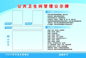 卫生管理公示牌