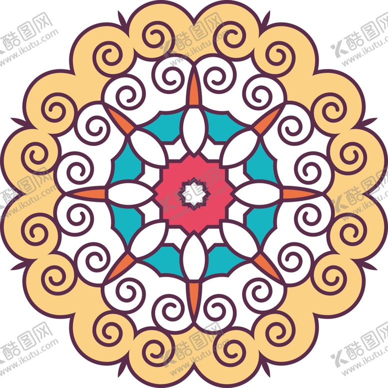 编号：48982809191339087963【酷图网】源文件下载-复古花纹图案