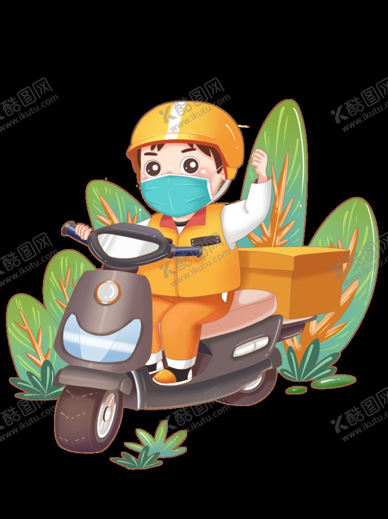 编号：70321509150046134526【酷图网】源文件下载-卡通外卖小哥饿了么PSD