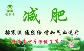 减肥名片绿色清新
