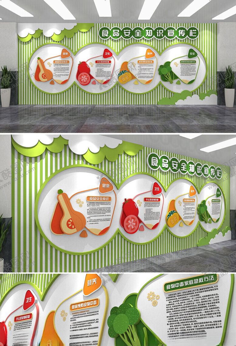 编号：72004712182050193407【酷图网】源文件下载-食品安全文化墙设计展示