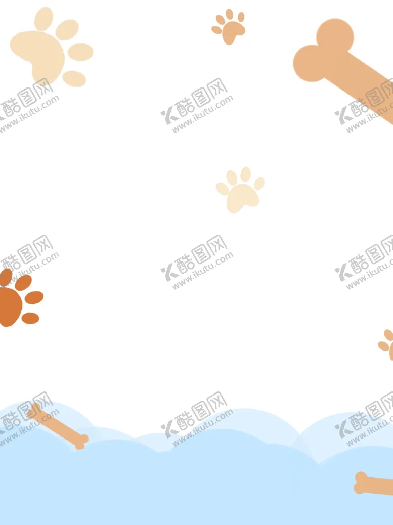 编号：72904409120225341728【酷图网】源文件下载-卡通动物脚印背景
