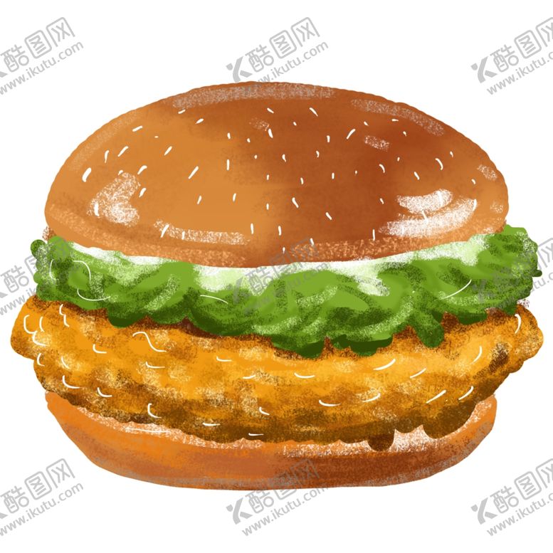 编号：22860405040441508266【酷图网】源文件下载-汉堡插画