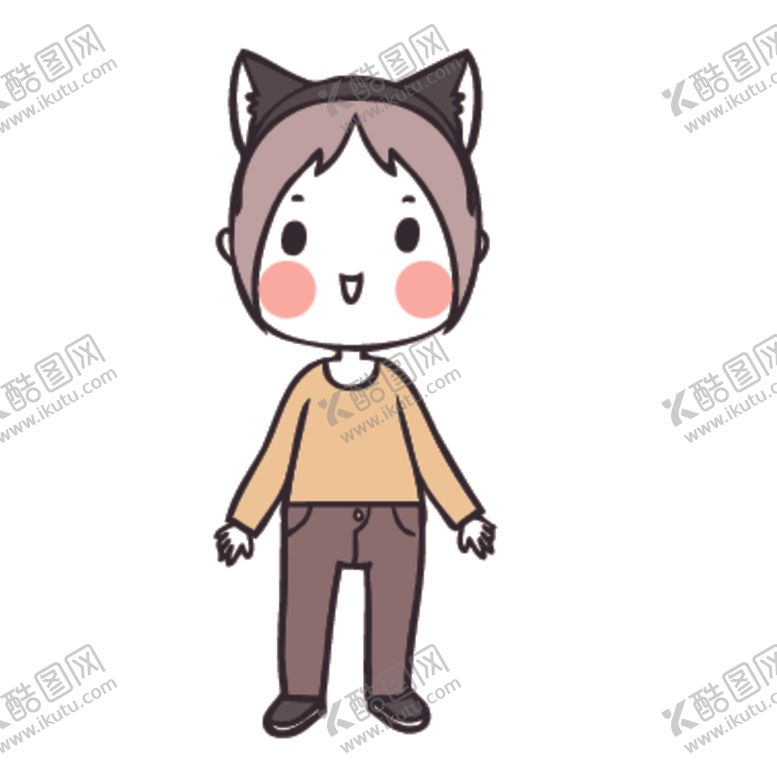 编号：46496910220345498469【酷图网】源文件下载-可爱人物形象插画