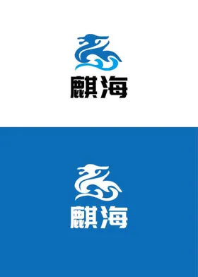 科技标识设计简约麒麟